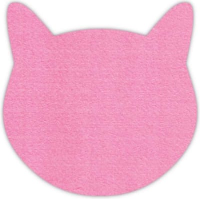 Poes vilt onderzetters - Roze - 6 stuks - ø 10 cm - Tafeldecoratie - Glas onderzetter - Cadeau - Woondecoratie - Woonkamer - Tafelbescherming - Onderzetters Voor Glazen - Keukenbenodigdheden - Woonaccessoires - Tafelaccessoires