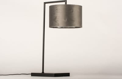 Lumidora Tafellamp 31071 - BRED - E27 - Zwart - Grijs - Zilver -oud zilver - Metaal