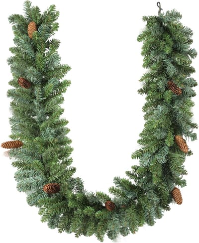 HOMCOM Kerstslinger Kunststof, Metaal 180L x 25B x 25H cm Groen