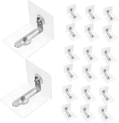 Muurankers - Anti-tip bevestiging - Meubelbeveiliging - Zelfklevend - 20 stuks - Transparant