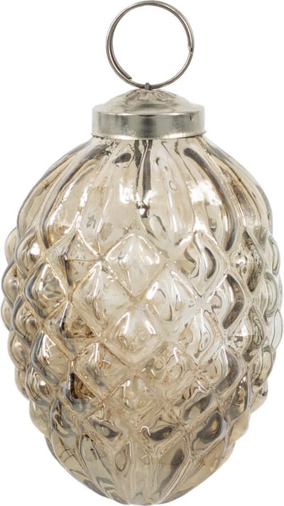 HomeBound by KY | Glazen kerstbal brons | 7x7cm | kerstbal
