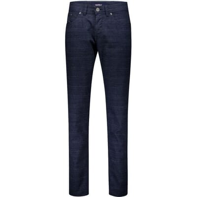 Gardeur Broek Sandro Check Pattern Soft Touch Dark Marine / male