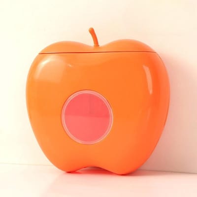 Multifunctionele Appelvormige Vershoudfolie Zak Opbergdoos, Keuken Wandgemonteerde Extractie- en Sorteerdoos, Een Ruimtebesparend Huishoudelijk Goed Item oranje