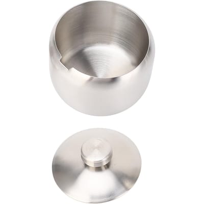 Grand sucrier en acier inoxydable, pot à épices avec couvercle, rangement pour sel, bonbons, café, lavable au lave-vaisselle argenté