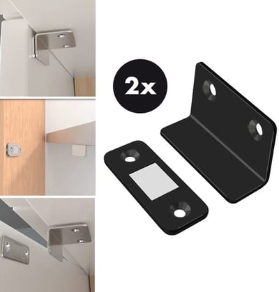 Actie4you® - Magneetsnapper - 2 Sets - Magnetische Deurdranger - Deur magneet - Kast magneet - Deurvanger – Zwart