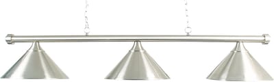 Lamp type pool met drie kappen geborsteld staal