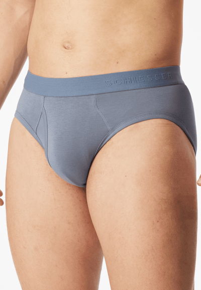 Schiesser 2PACK Rio-Slip - Rib Essentials Onderbroek - blauwgrijs