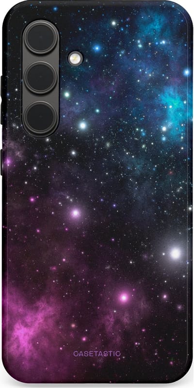 Casetastic Hoesje Geschikt voor Samsung S24 - Stijlvolle Beschermende Duo-layer Case - Nebula gloed