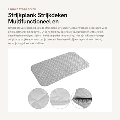 Dailygoods- Strijkmat Verdikte Hittebestendig - Opvouwbaar - Multifunctioneel - Draagbaar - Isolatie - Bescherming Meubels - Strijkkussen