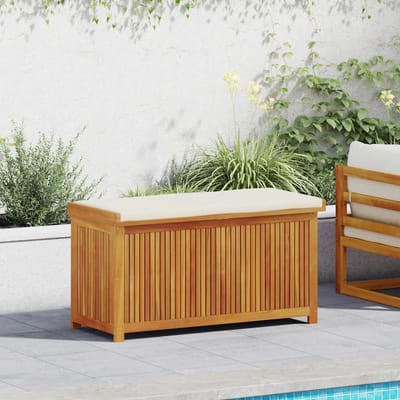 vidaXL - Opbergbox - voor - buiten - 113x50x60,5 - cm - massief - acaciahout