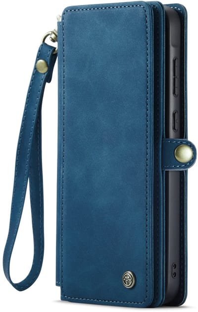 Casemania Hoesje Geschikt voor Samsung Galaxy S26 Ultra - Navy Blue - 2 in 1 Portemonnee Book Case met Extra Vakken