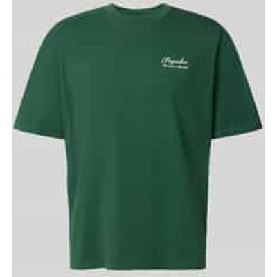 oversized fit T-shirt met labeldetail model 'Morcote'
