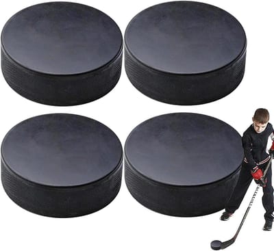 Hockeypucks Set - Oefenpucks - Sport Training - Competitiestandaard - 4 Stuks 7.5 cm - Zwart