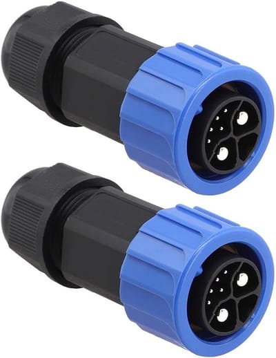 Waterdichte Batterij Connector - Voertuig Oplader Socket - Hoge Stroom Laden - IP67 Stofdicht - 8x6x3 cm