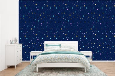 Behang - Fotobehang Sterrenhemel - Sterren - Design - Breedte 385 cm x hoogte 240 cm