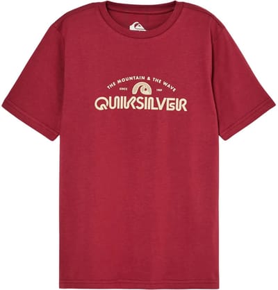 Quiksilver Evo Vista Logo T-shirt Met Korte Mouwen Rood 8 Years Jongen