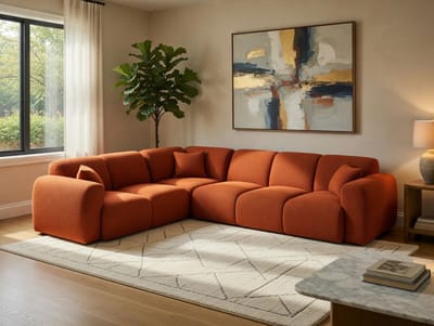 Hoekbank L-vorm Nolio – Luxe Chenille Stof met 3D-effect – 4-zits – 260x170 cm – beige – Bellavero