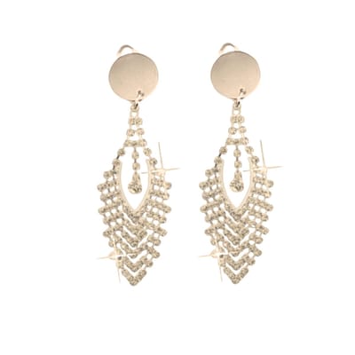 Clip oorbellen -goudkleurig- strass -wieber-Charme Bijoux