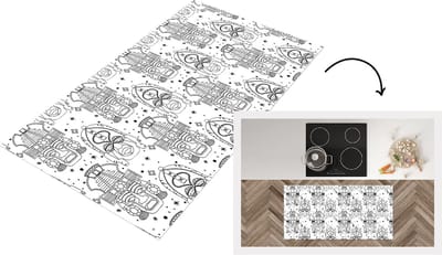 Keukenloper - Loper keuken - Inca - Rituelen - Maskers - Patroon - 120x60 cm - Keukenloper vinyl