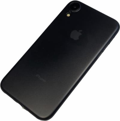 Apple iPhone Xr - Ultra dun transparant hard hoesje Liv zwart - Geschikt voor