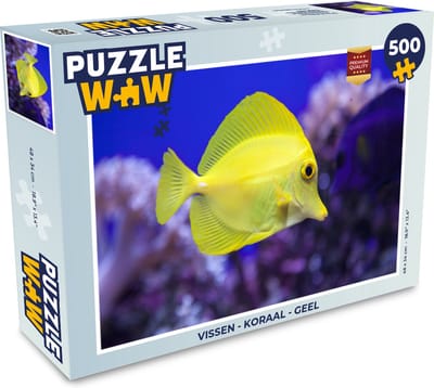 Puzzel Vissen - Koraal - Geel - Legpuzzel - Puzzel 500 stukjes