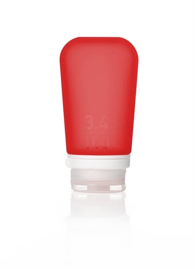 Human Gear - GoToob+ - reisflesje - flacon - herbruikbaar - lekvrij - lichtgewicht - Large - 100ML - Red