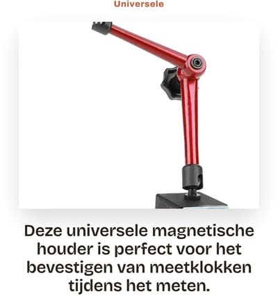 Dailygoods- Meetstandaard 350 mm - Verstelbare Houder - Magnetische Voet - Duurzaam Materiaal - Stabiliteit en Betrouwbaarheid - Meetklokhouder