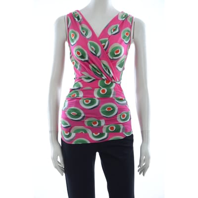 Dolce & Gabbana Dames Roze Zijden Stretch Siciliaanse Taart Top