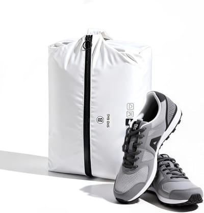 Waterdichte Schoenentas - Reistas Organizer - Schoenen Opbergen - Geurwerend Ademend - 32 x 22 x 10 cm - Wit