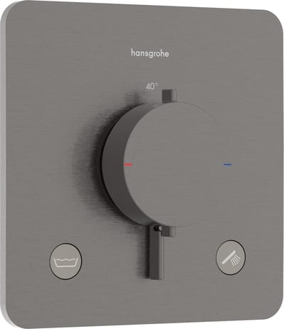 hansgrohe Ecostat Comfort Q - Inbouwthermostaat - 2 functies - Douche thermostaat - Zekerheidscombinatie EN1717 - Brushed Black Chrome