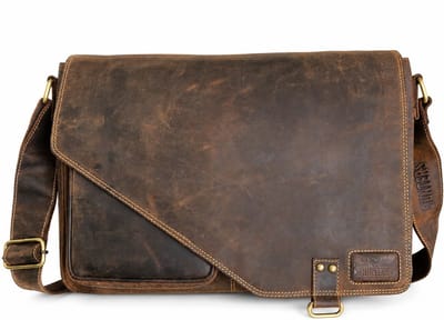 Hunters XXL werktas / Laptoptas - 18 inch - Buffelleer - (bxhxd) ca. 42cm x 29cm x 10cm