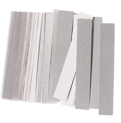 Vernikkelde Platen - Nikkel Anodes - Galvaniseren Onderzoek - Hoge Strijkspanning - 0.1 x 7 x 50 mm - Zilver