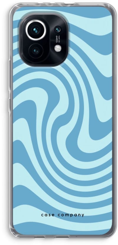 Case Company® - Hoesje geschikt voor Xiaomi Mi 11 hoesje - Swirl Blauw - Soft Cover Telefoonhoesje - Bescherming aan alle Kanten en Schermrand