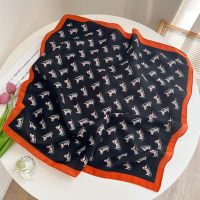 Zijden sjaal-stijl zijden sjaal voor dames - Kleurblokkenprint - Fris en delicaat - Decoratieve shawl over shirts-SJ0218 Benut je gevoel voor mode optimaal!