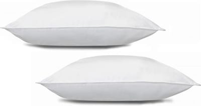 Belgisch Hoofdkussen Set (2 Stuks) - Puntkussen - Dreampearls - 60x60 cm - Wit