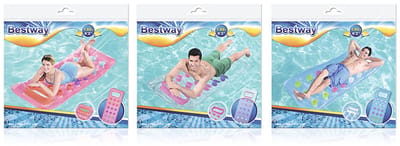 Bestway - Luchtbed fashion - lounge - Kleur verschillend uitgeleverd - inclusief reparatieset - doorkijkvenster