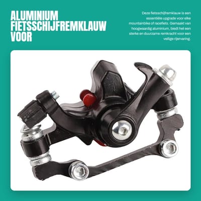 Dailygoods- Fietsschijfremklauw Robuust en duurzaam - Aluminium - Sterke remkracht - Eenvoudige installatie - Fietsaccessoire - Geschikt voor mountainbikes/racefietsen - Remklauw