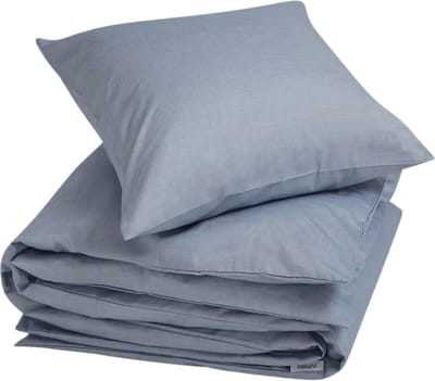 Yumeko dekbedovertrek katoen TENCEL™ blauw chambray 140x220 + 1/60x70 - Biologisch & ecologisch