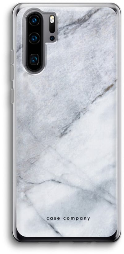 Case Company® - Hoesje geschikt voor Huawei P30 Pro hoesje - Witte marmer - Soft Cover Telefoonhoesje - Bescherming aan alle Kanten en Schermrand