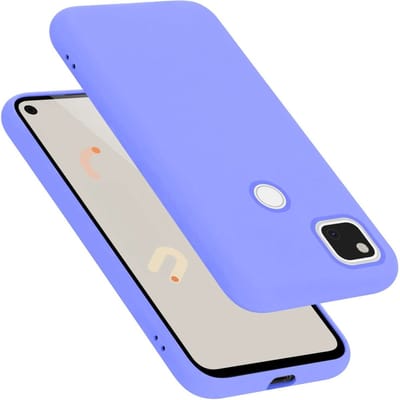 Cadorabo Hoesje geschikt voor Google PIXEL 4A 5G in LIQUID LICHT PAARS - Beschermhoes gemaakt van flexibel TPU silicone Case Cover