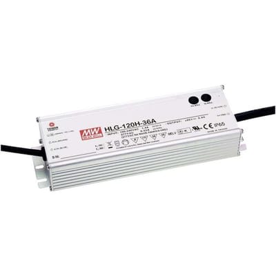 MW Mean Well MEAN WELL HLG-120H-12A LED-driver, LED-transformator Constante spanning, Constante stroomsterkte 120 W 10 A 12 V/DC PFC-schakeling,