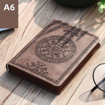 A6 Retro Stijl Mini Notebook PU Lederen Cover Schrijfboek Draagbare Kladblok School Kantoorbenodigdheden