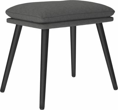 vidaXL - Voetenbank - 45x29,5x35 - cm - stof - donkergrijs