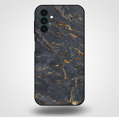 Smartphonica Telefoonhoesje voor Samsung Galaxy A13 5G met marmer opdruk - TPU backcover case marble design - Goud Grijs geschikt voor Samsung Galaxy A13 5G