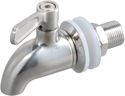 Beverage Dispenser Kraan Vervanging van Voedselveilig RVS voor Water, Bier, Wijn en Sapflessen (16mm)