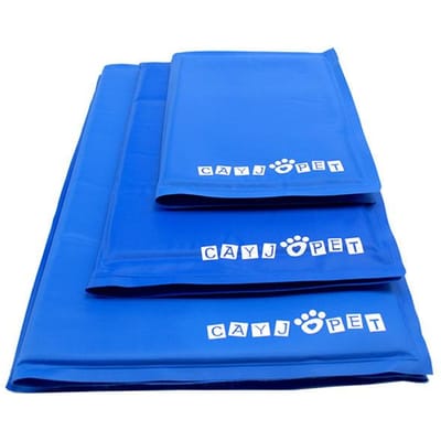 Tapis de Glace pour Animaux Tapis Tapis Chenil Été Chat Tapis Frais Tapis de Couchage Gel Refroidissant Résistant aux Morsures Fournitures d'Été pour Chien M  40 × 50cm blue