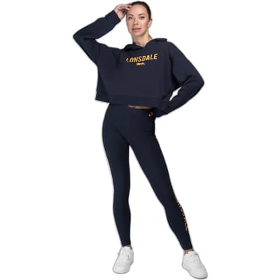 Lonsdale dameshoodie Queenscliff, cropped oversized sweatshirt met capuchon