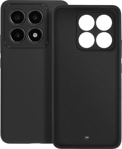 3mk, Siliconen hoesje voor Xiaomi 14T Pro schokbestendig met microvezel inleg, Zwart