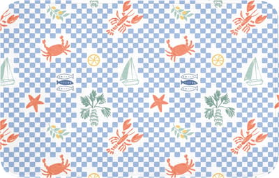 WC mat 80x50 cm - Antislip - Zee - Patroon - Zeilboot - Blauw - Toiletmat - Vloermat - Douchemat - Toilet tapijt - Toiletmatten