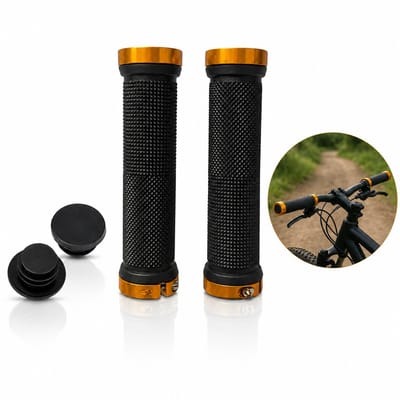 Luxamore® Velogrip Fietshandvatten Goud – Lock-On – Antislip Grip – Voor Fiets Mountainbike en E-bike – Set van 2